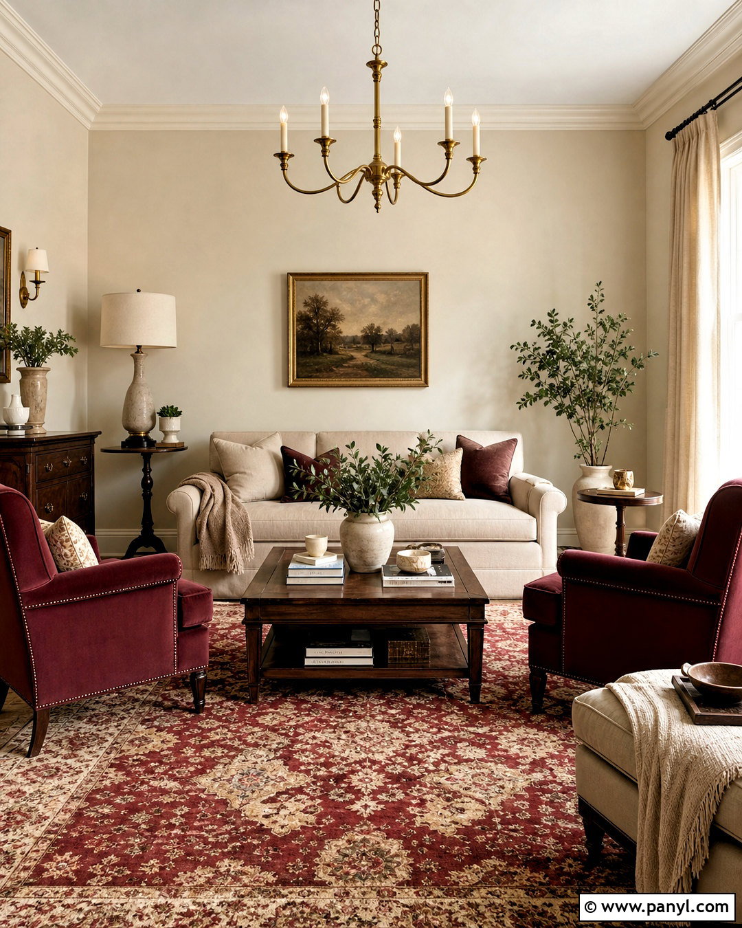 Swiss Coffee And Burgundy Living Room - 20 swiss coffee color palette ideas