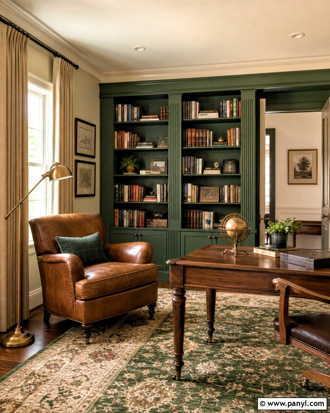 Swiss Coffee And Forest Green Library - 20 swiss coffee color palette ideas