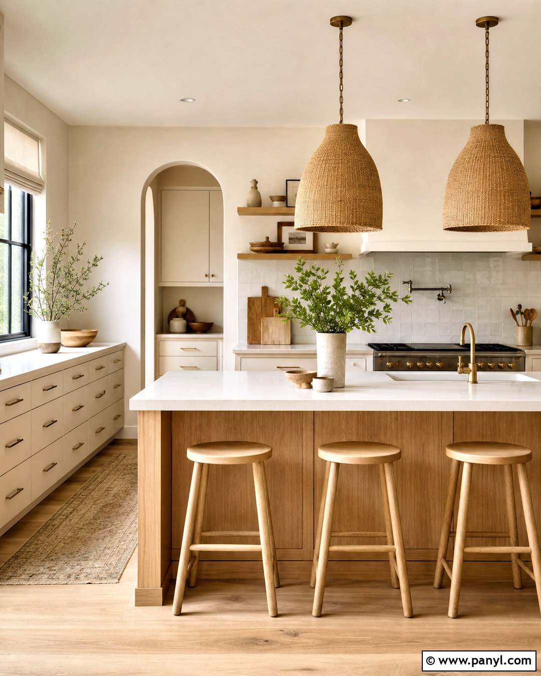 Swiss Coffee And Light Oak Kitchen - 20 swiss coffee color palette ideas