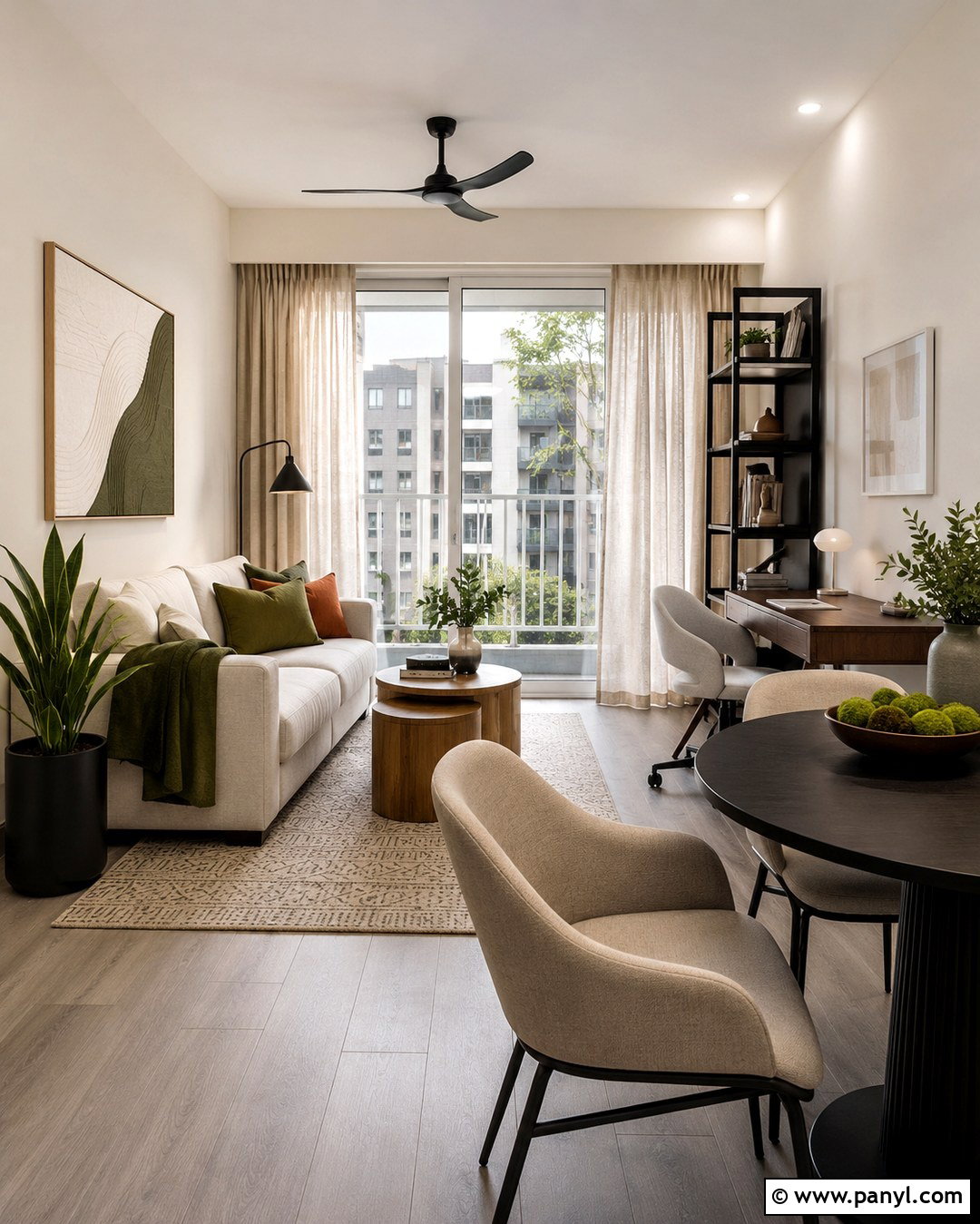Swiss Coffee Apartment Walls With Compact Furniture - 20 Swiss Coffee On Walls
