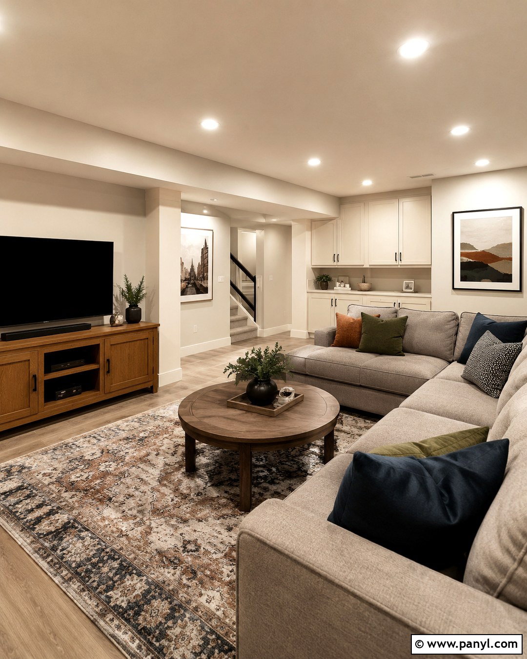 Swiss Coffee Basement Family Room - 20 Swiss Coffee Interior Walls