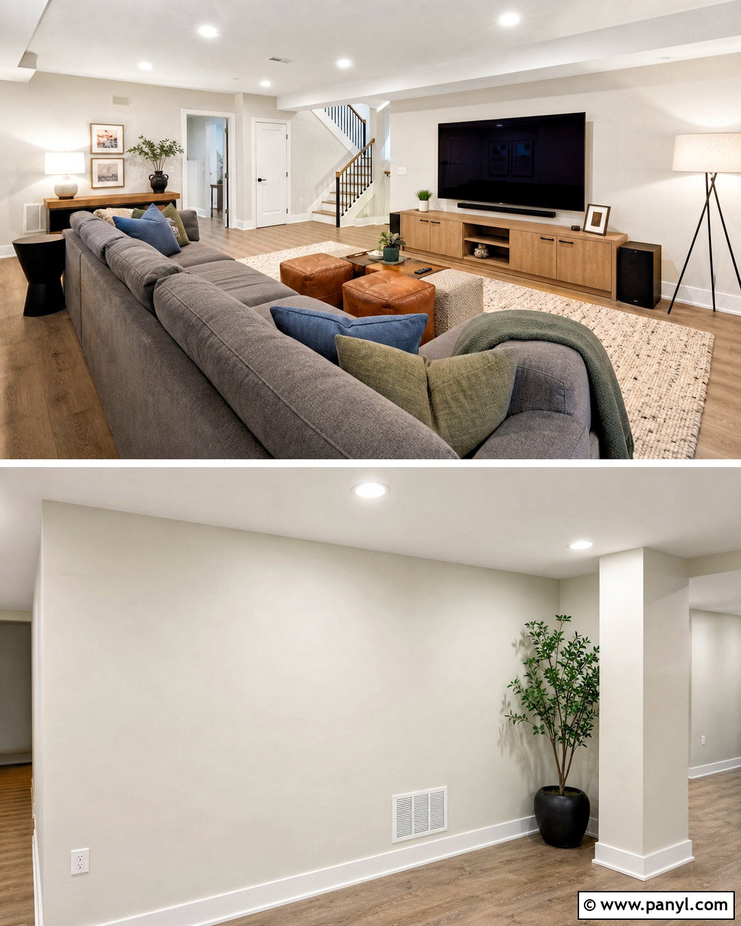 Swiss Coffee Basement With White Trim - 20 swiss coffee walls with white trim ideas