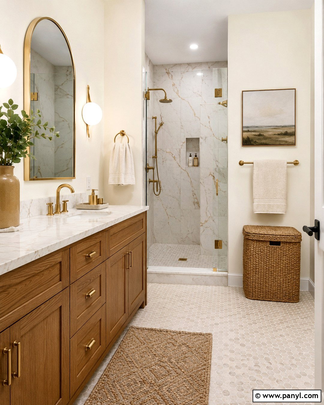 Swiss Coffee Bathroom Walls With Marble - 20 Swiss Coffee On Walls