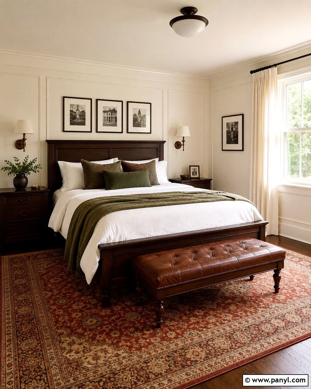 Swiss Coffee Bedroom Walls With Dark Wood Furniture - 20 Swiss Coffee On Walls
