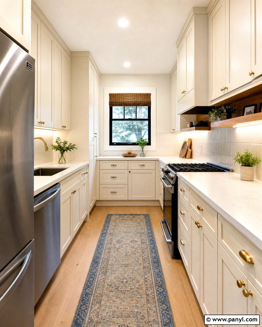 Swiss Coffee Cabinets In Galley Kitchen - 20 swiss coffee cabinets