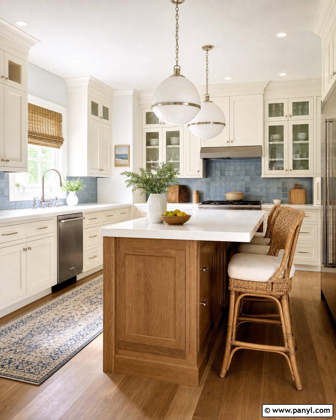 Swiss Coffee Cabinets With Blue Backsplash - 20 swiss coffee cabinets