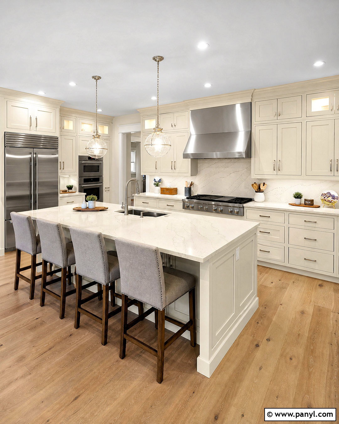 Swiss Coffee Cabinets With Quartz Countertops - 20 swiss coffee cabinets