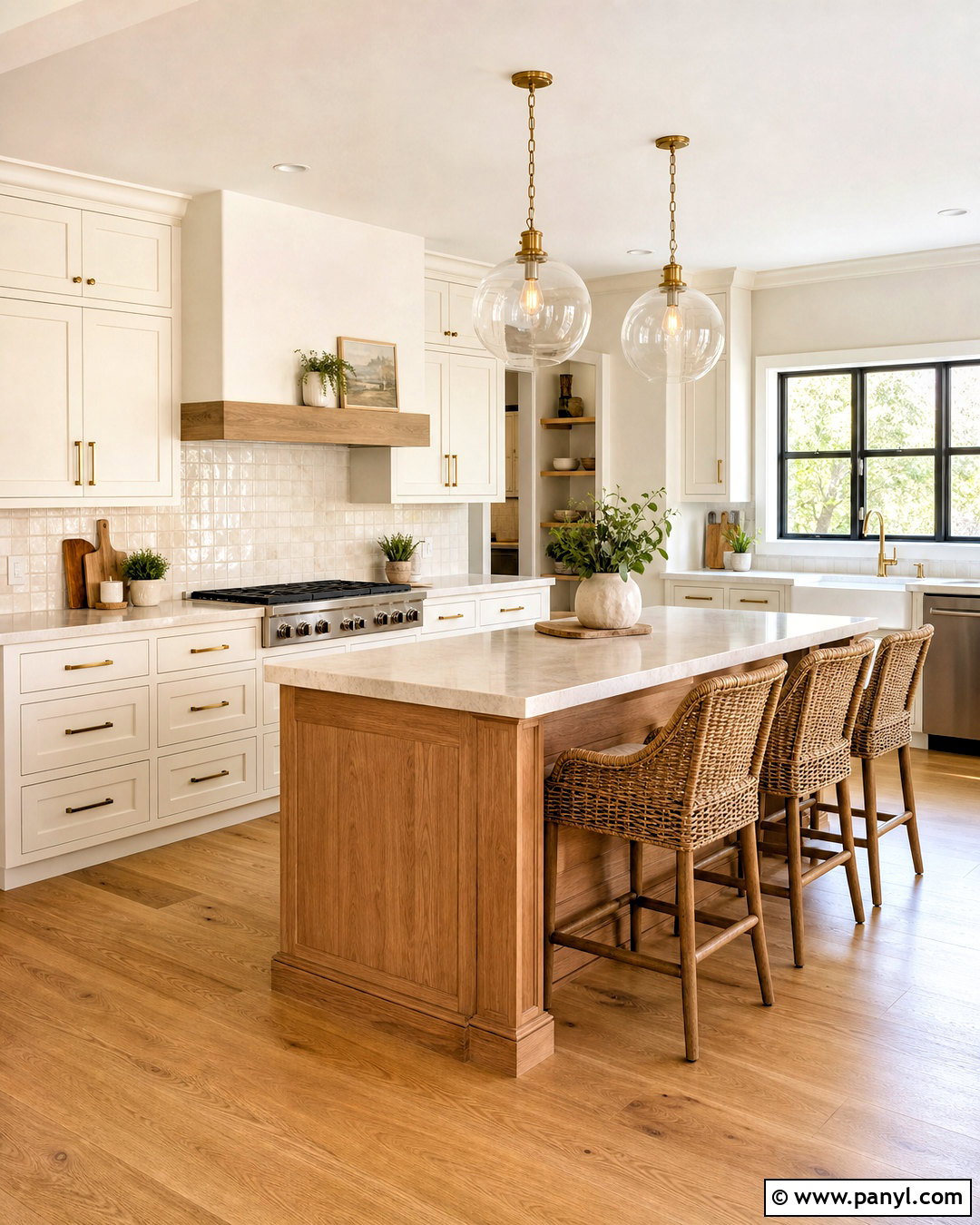 Swiss Coffee Cabinets With White Oak Island - 20 swiss coffee cabinets