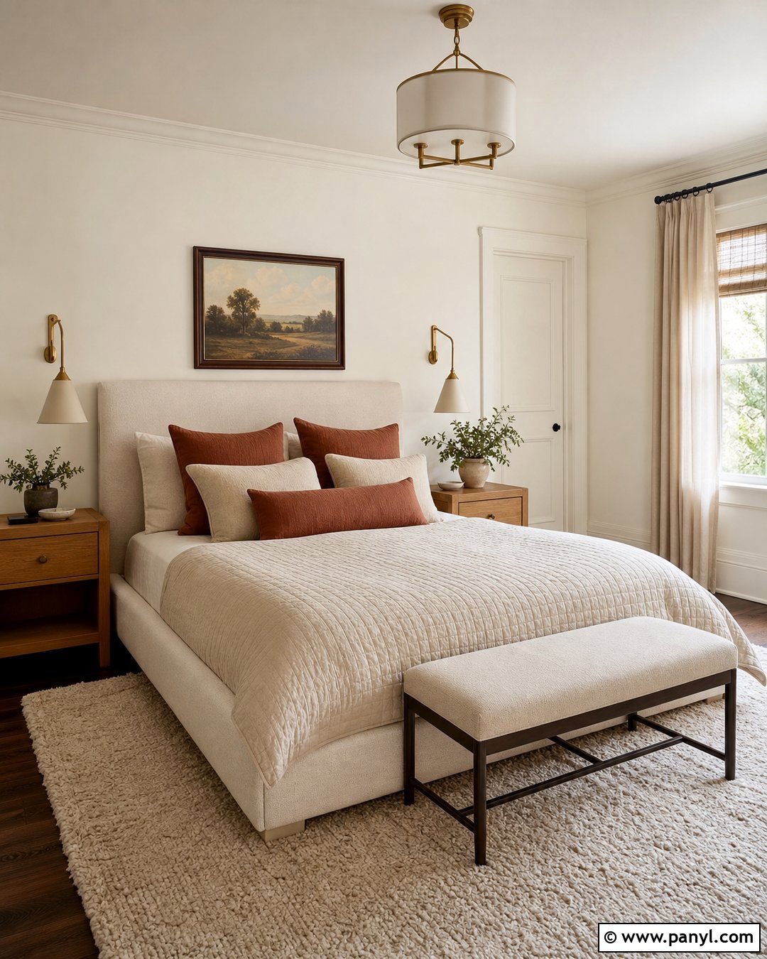 Swiss Coffee Color Drenched Bedroom - 25 Swiss Coffee Walls And Trim Ideas