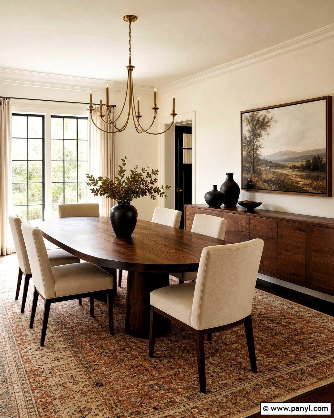 Swiss Coffee Dining Room With Walnut - 20 sherwin williams swiss coffee ideas