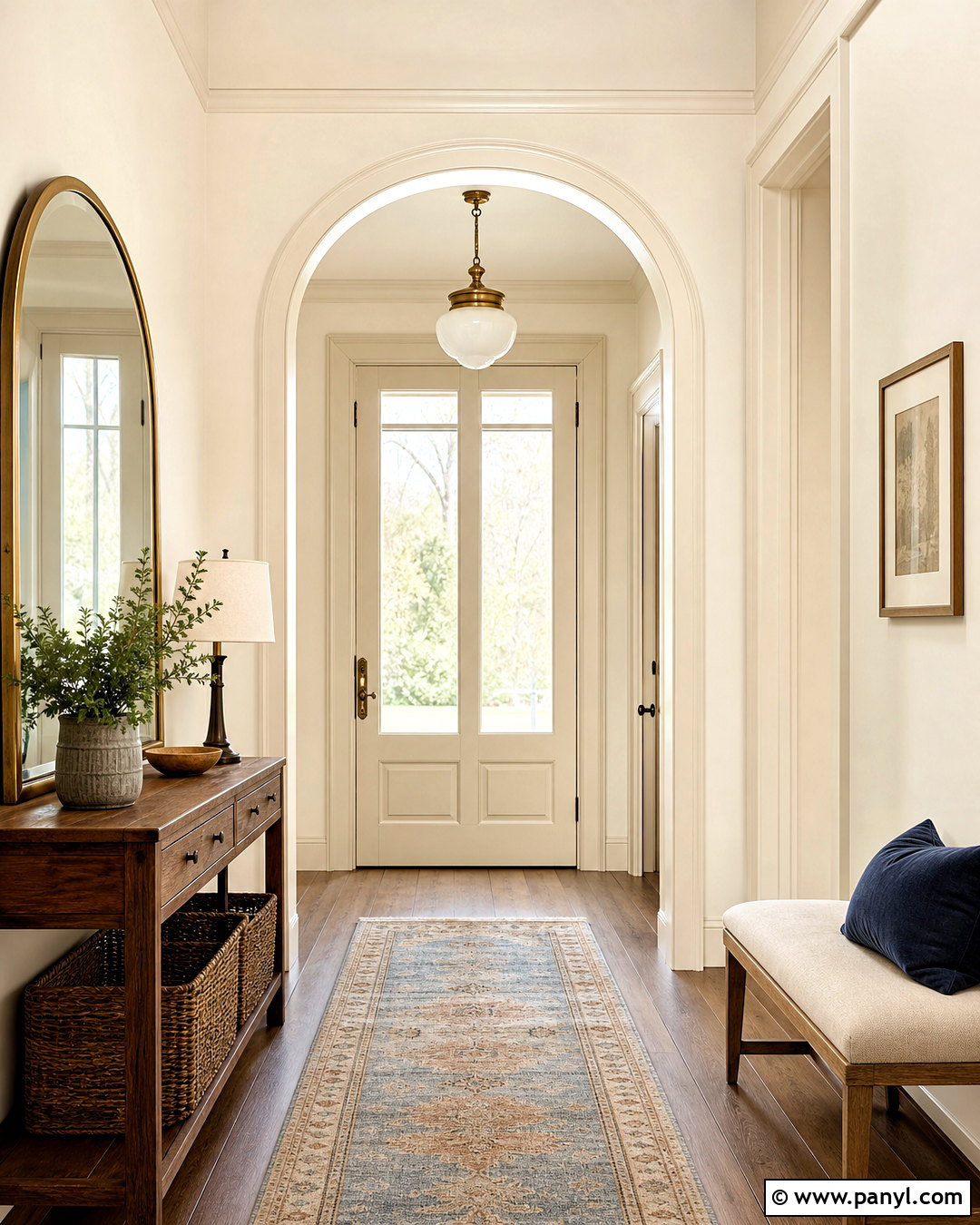 Swiss Coffee Entryway With Arched Details - 20 alabaster vs swiss coffee ideas