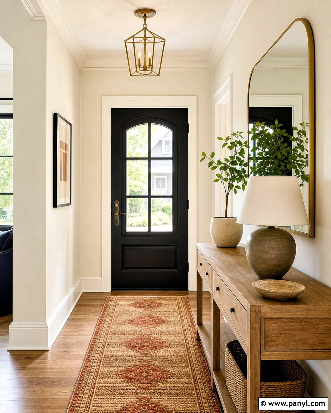 Swiss Coffee Entryway With White Trim - 20 swiss coffee walls with white trim ideas