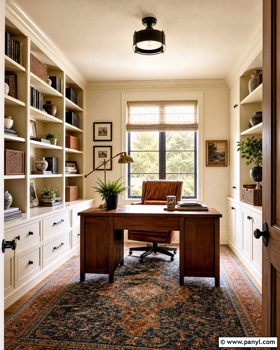 Swiss Coffee Home Office With Built-Ins - 20 sherwin williams swiss coffee ideas