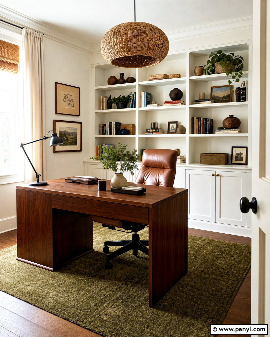 Swiss Coffee Home Office With White Trim - 20 swiss coffee walls with white trim ideas