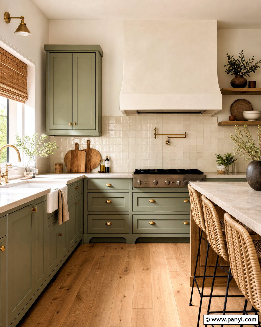 Swiss Coffee Kitchen With Sage Green Cabinets - 20 sherwin williams swiss coffee ideas