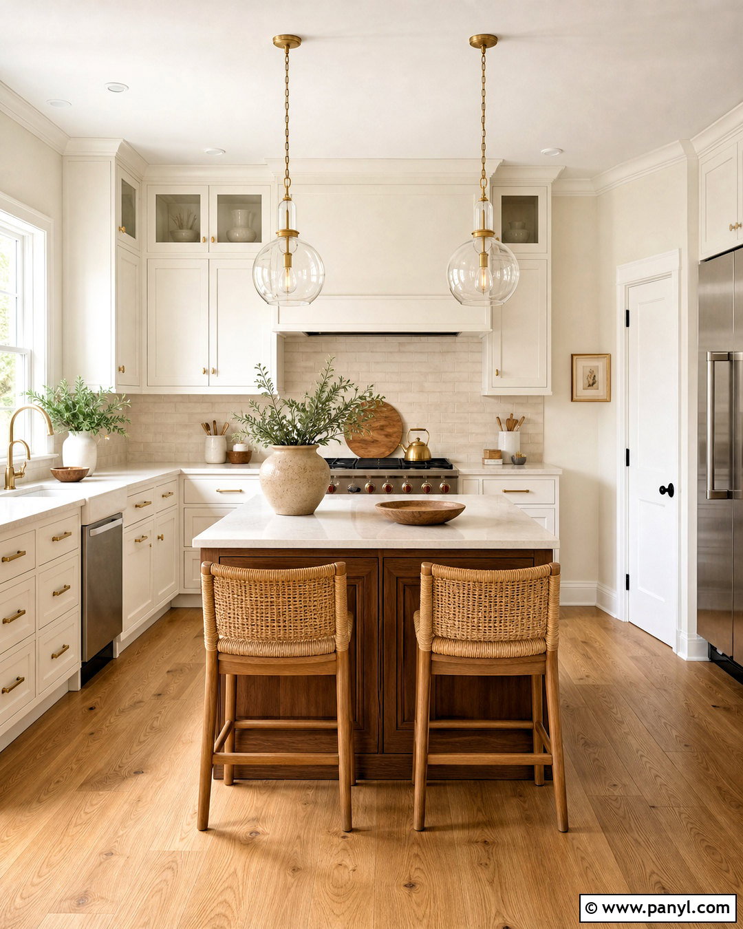 Swiss Coffee Kitchen With Simply White Trim - 20 swiss coffee walls with white trim ideas