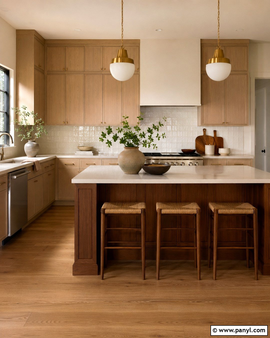 Swiss Coffee Kitchen With White Oak Cabinets - 20 Swiss Coffee Interior Walls