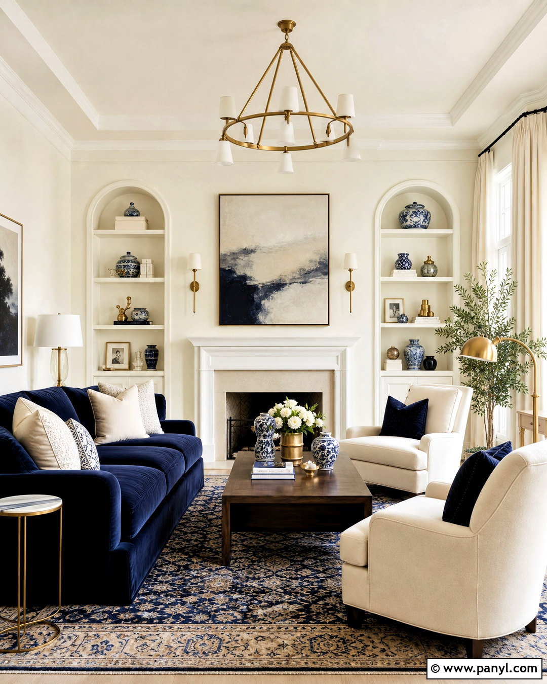 Swiss Coffee Living Room With Navy Blue - 20 swiss coffee benjamin moore living rooms
