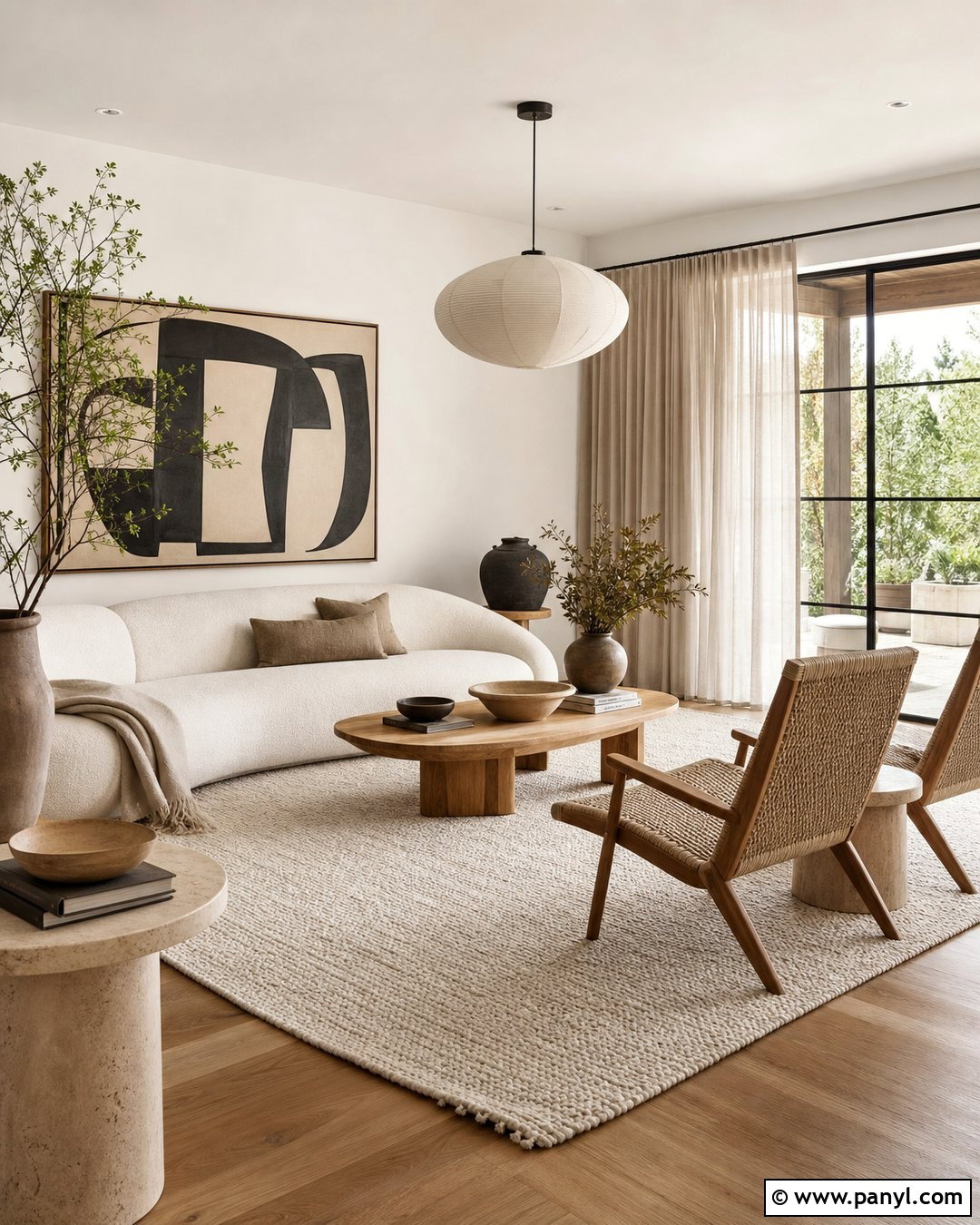 Swiss Coffee Modern Organic Living Room Walls - 35 bm swiss coffee walls
