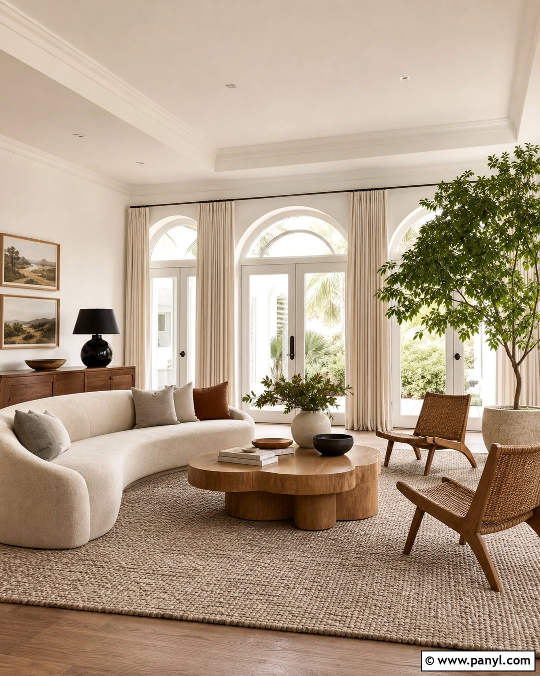 Swiss Coffee Modern Organic Living Room - 25 Swiss Coffee Walls And Trim Ideas