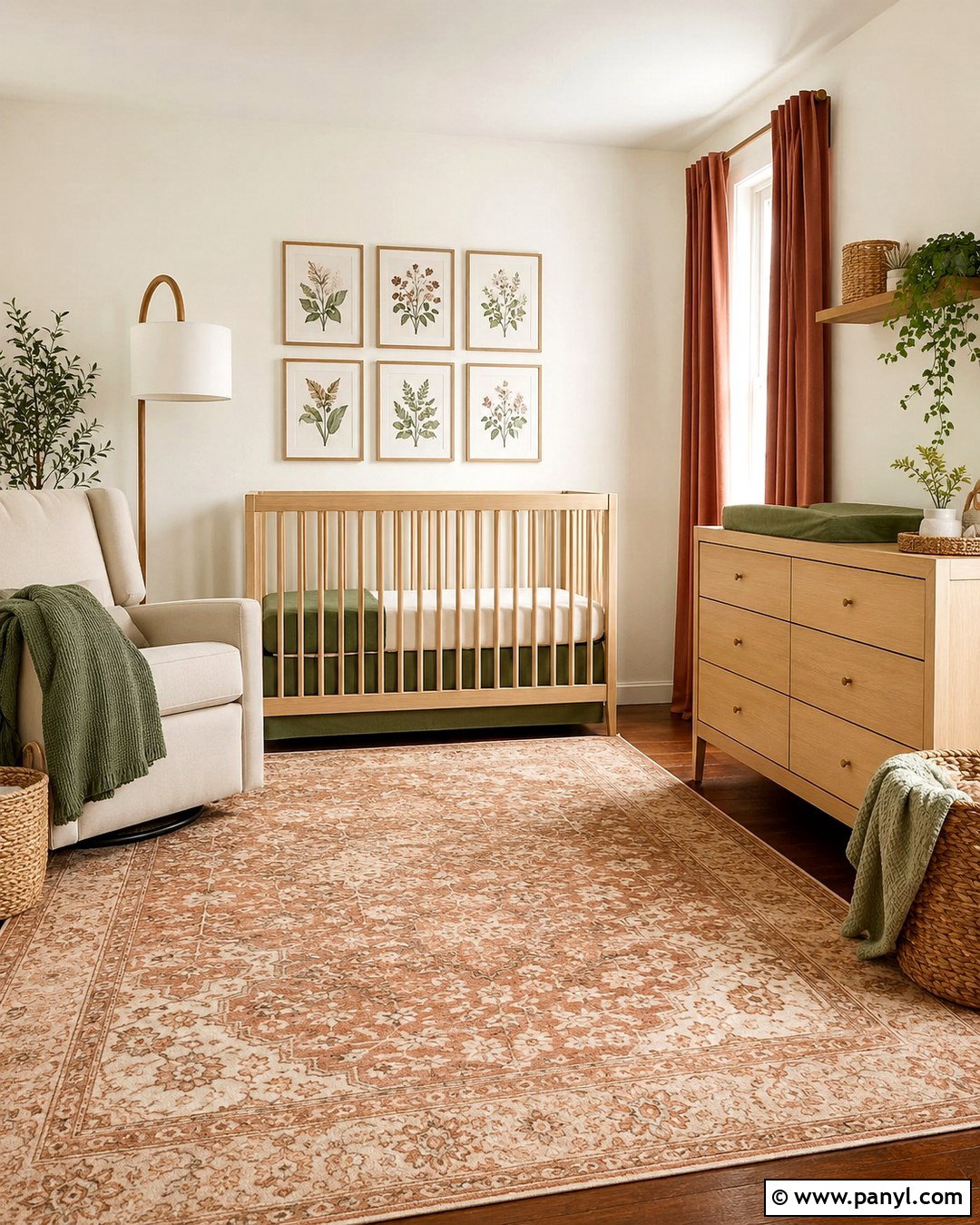 Swiss Coffee Nursery Walls With Muted Terracotta - 20 Swiss Coffee On Walls