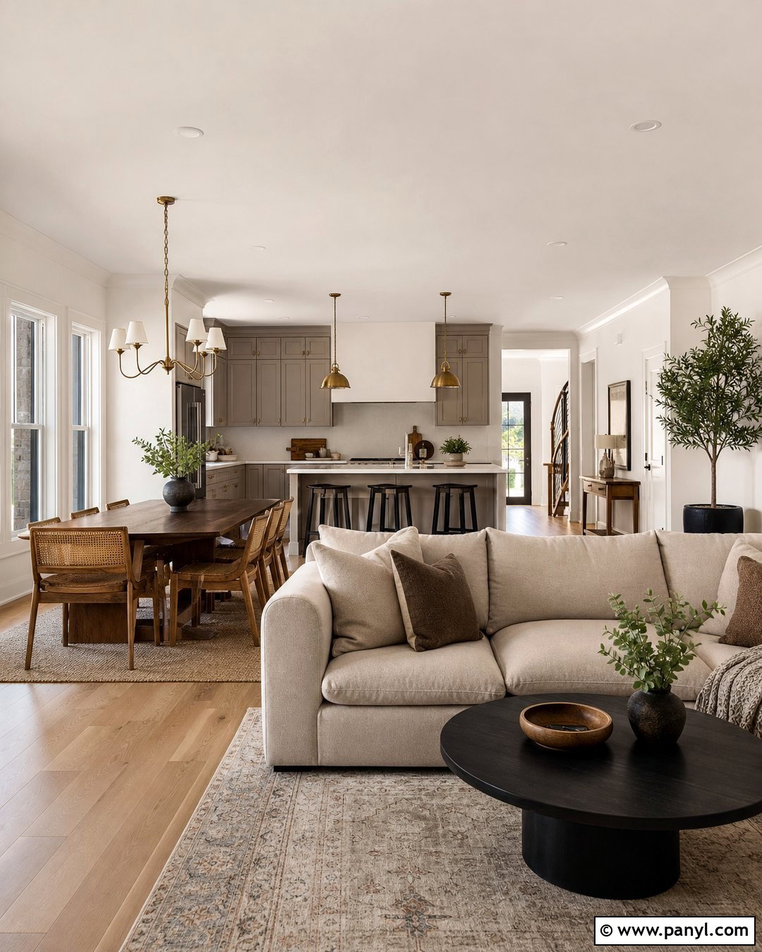 Swiss Coffee Open Concept Interior - 25 Swiss Coffee Walls And Trim Ideas