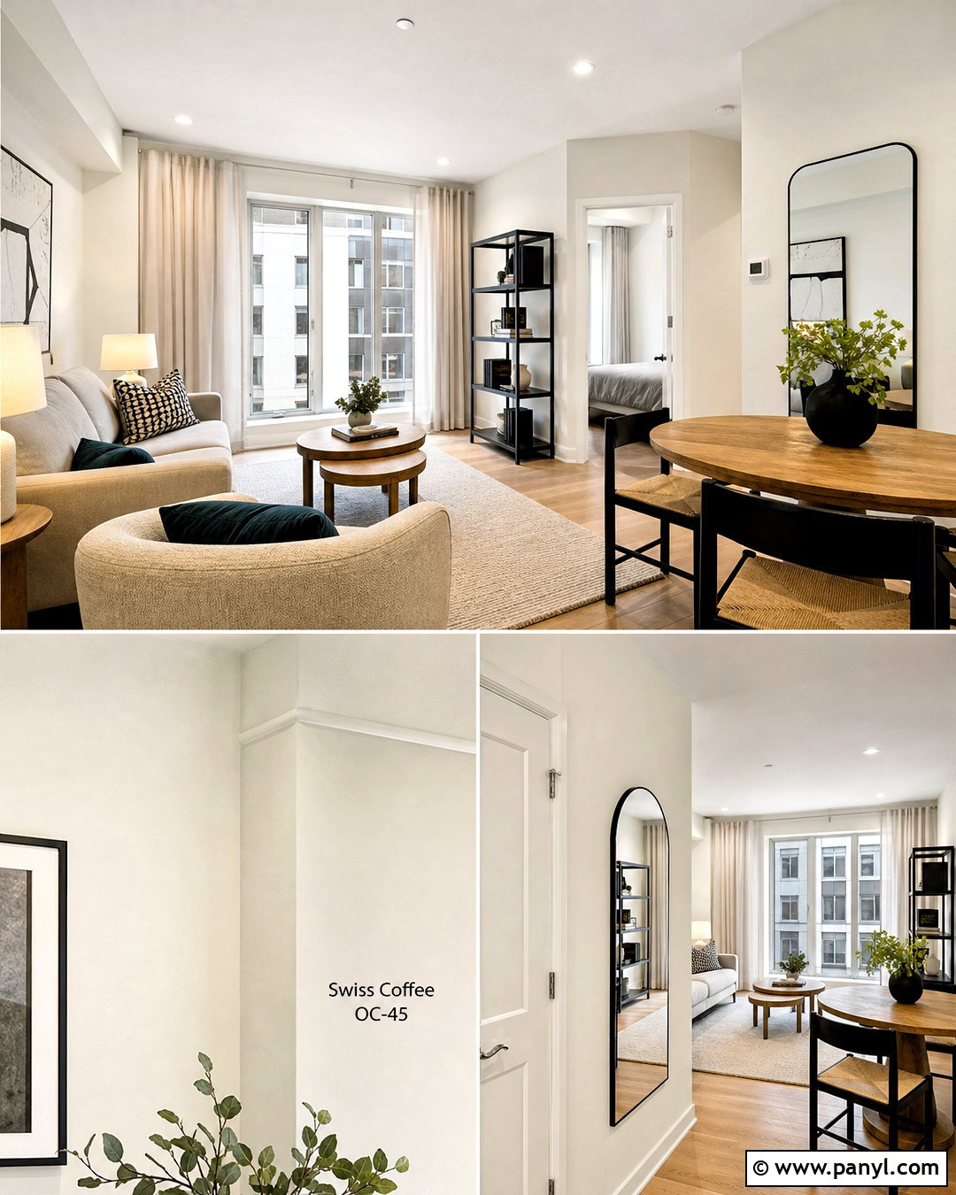 Swiss Coffee Small Apartment With White Trim - 20 swiss coffee walls with white trim ideas