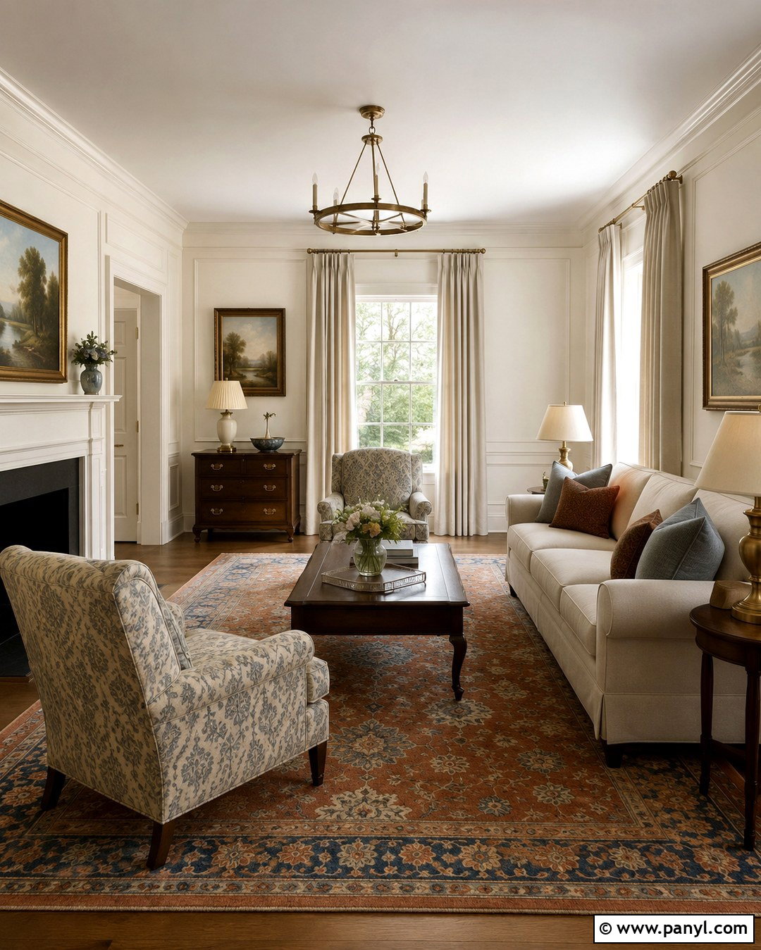 Swiss Coffee Traditional Room With Wall Molding - 20 Swiss Coffee Interior Walls
