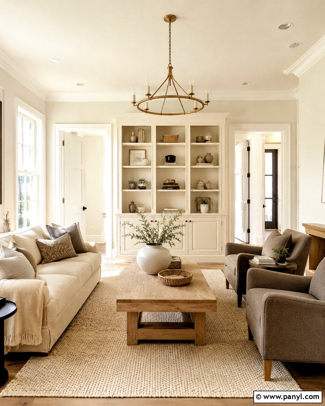 Swiss Coffee Trim With Warm White Walls - 20 best white trim paint color ideas