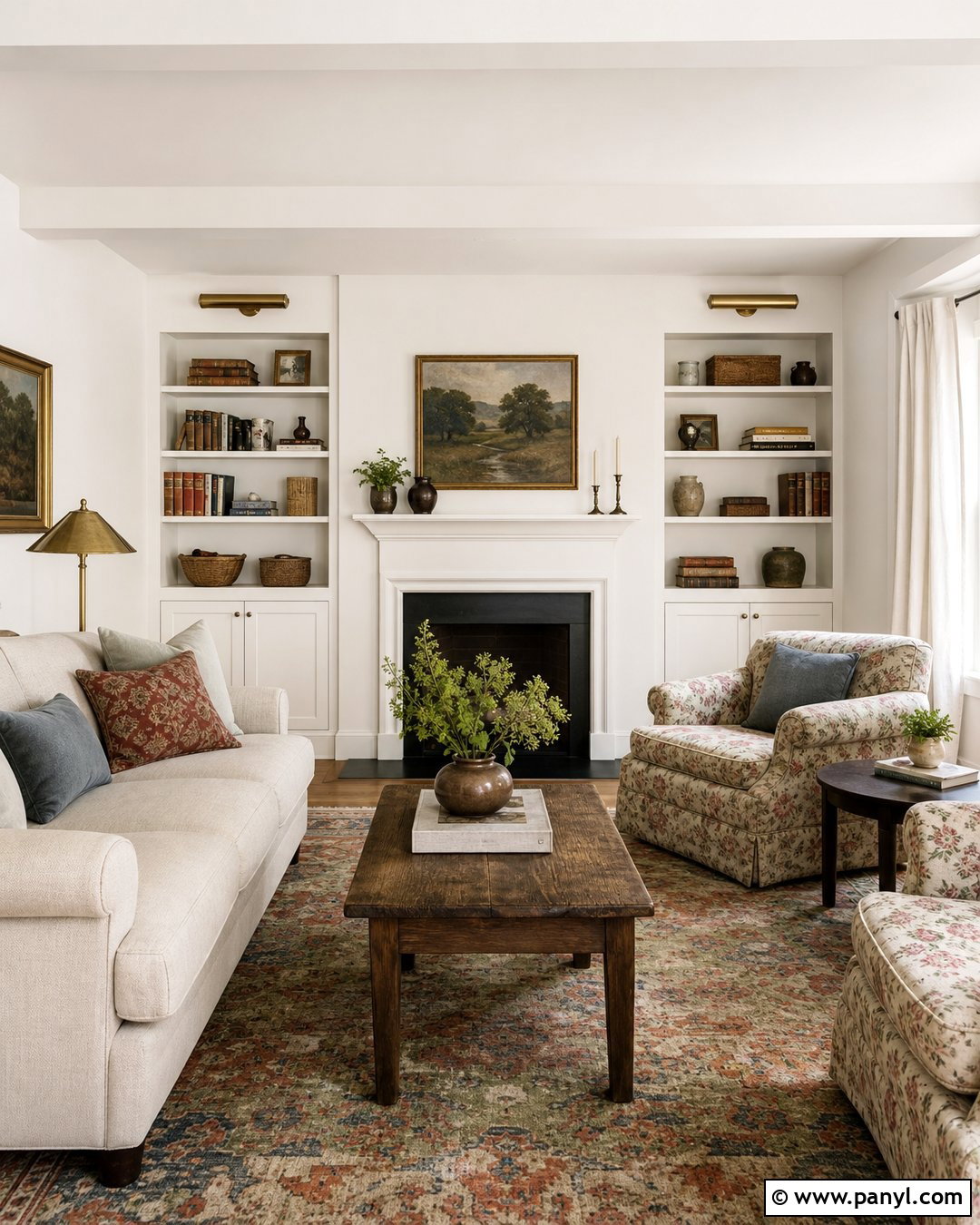 Swiss Coffee Walls With Cottage Decor - 35 Benjamin Moore Swiss Coffee Walls