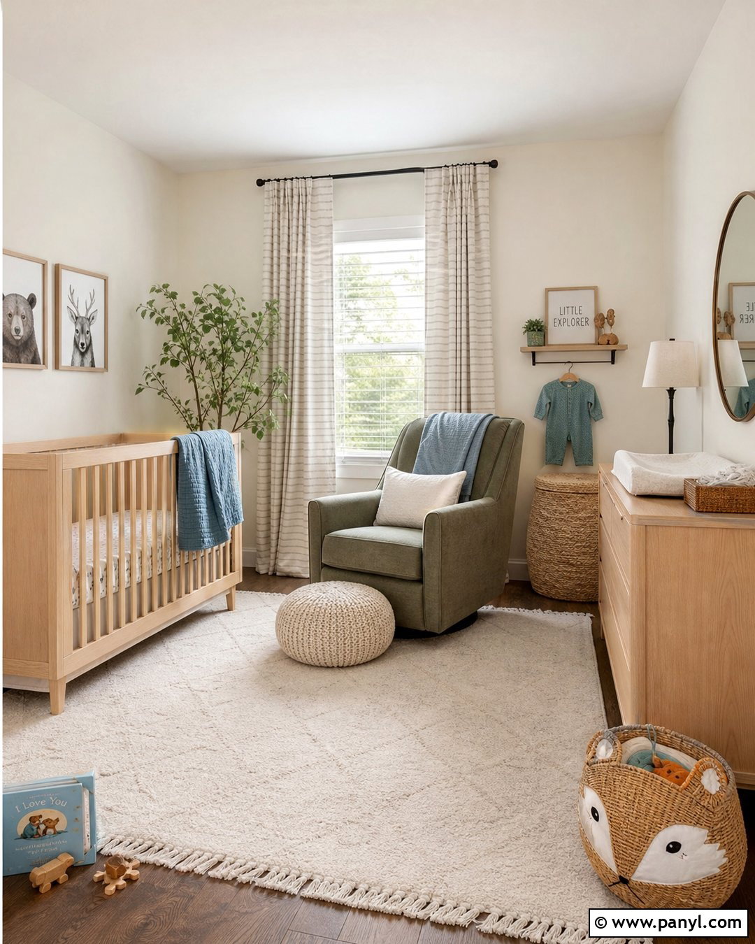 Swiss Coffee Walls With Sage Green Nursery Decor - 35 Benjamin Moore Swiss Coffee Walls