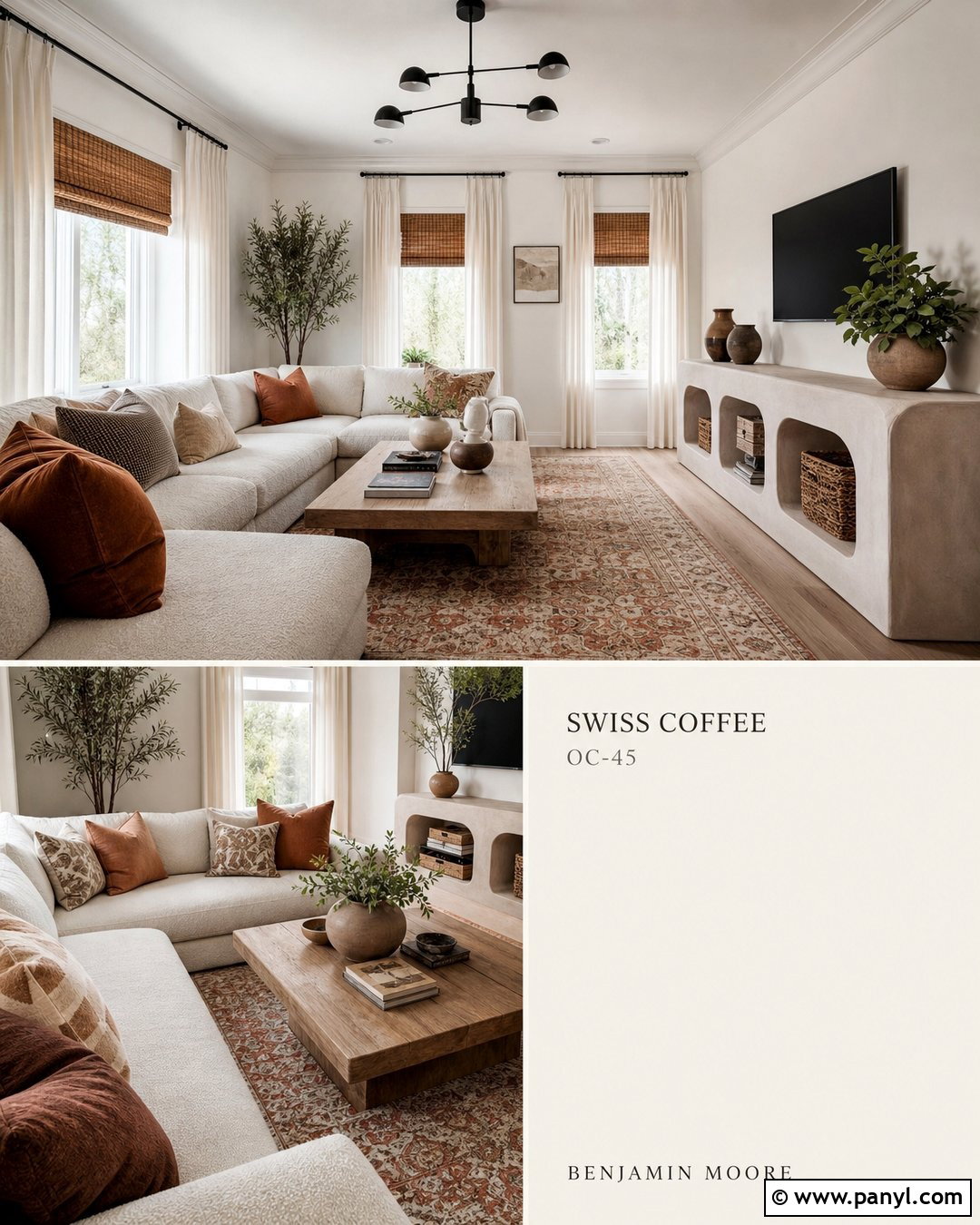 Swiss Coffee Walls With Terracotta Accents - 35 Benjamin Moore Swiss Coffee Walls