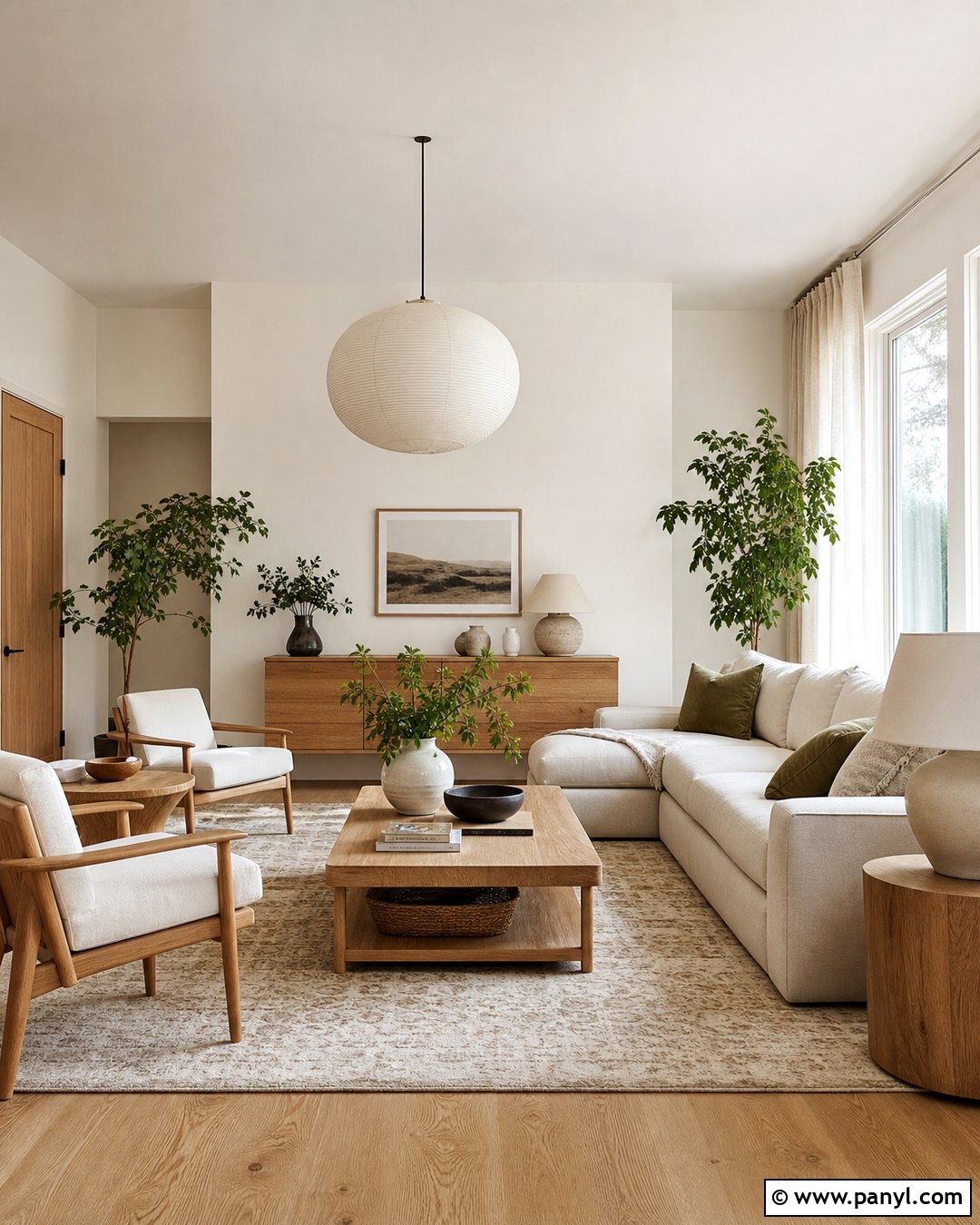 Swiss Coffee Walls With White Oak Furniture - 35 Benjamin Moore Swiss Coffee Walls