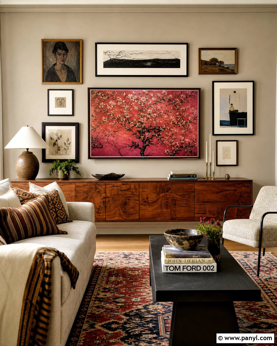 TV Gallery Wall - 20 tv background wall design ideas