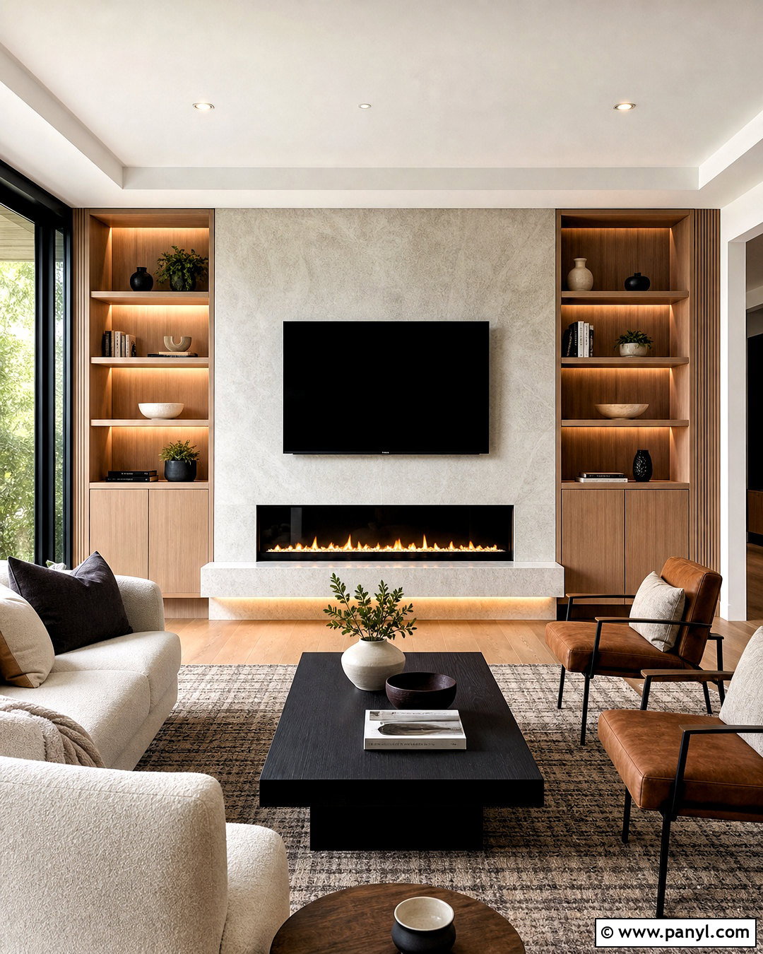 TV Unit With Fireplace - 20 tv unit design modern ideas