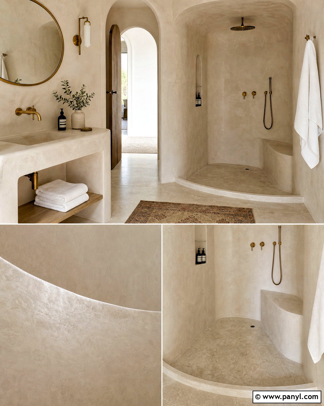 Tadelakt Wall Finish - 20 wall finishes textured ideas