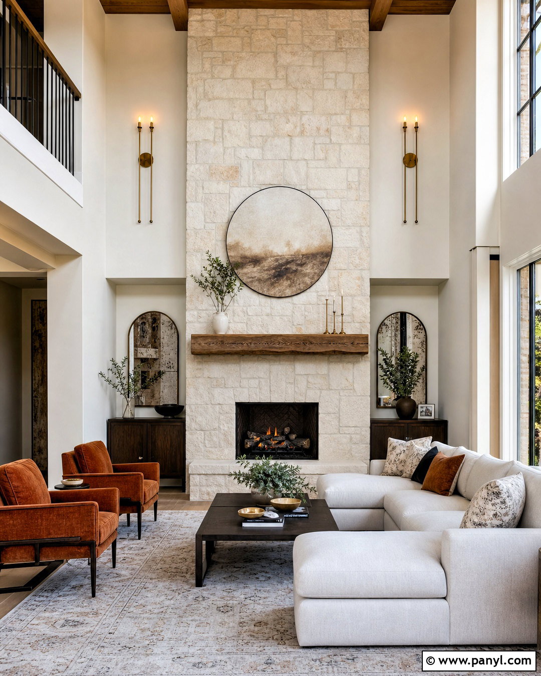 Tall Fireplace Wall - 20 how to decorate tall walls high ceilings