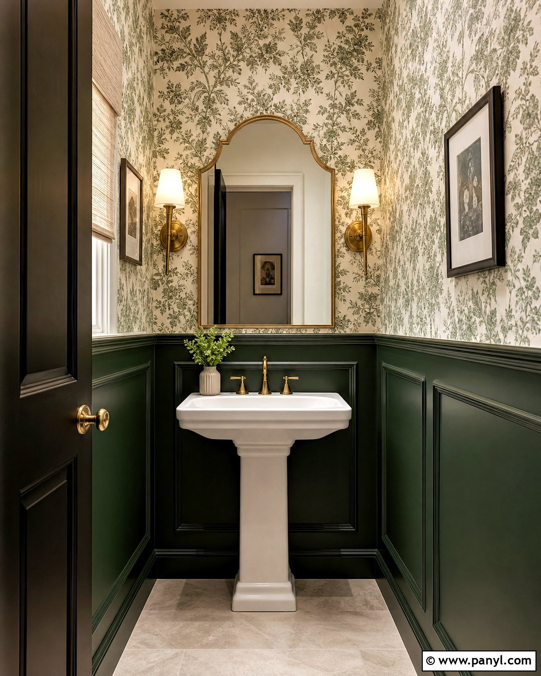 Tall Wainscoting In A Powder Room - 20 wall wainscoting ideas