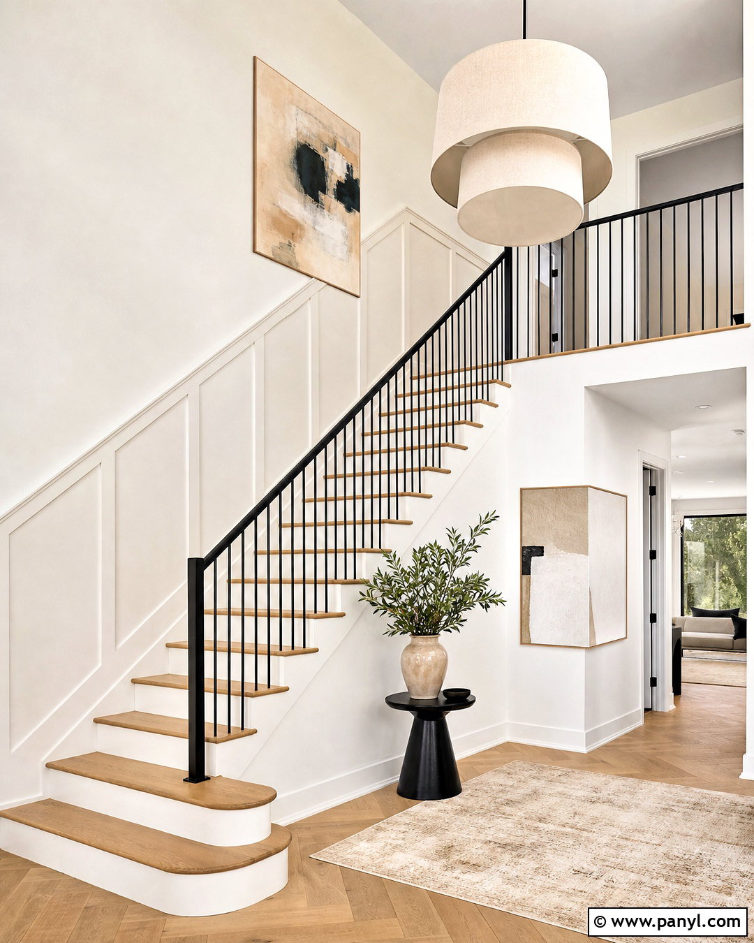 Tall Wainscoting Staircase - 20 modern wainscoting ideas
