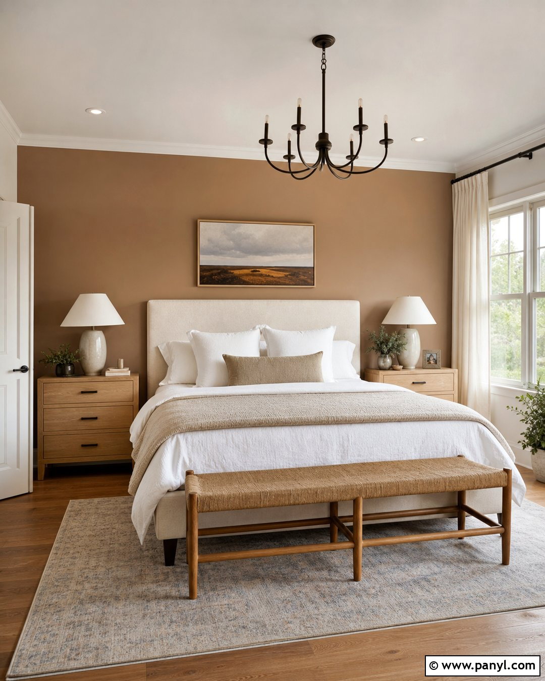 Tan Accent Wall Behind Bed - 30 Tan Accent Wall Ideas