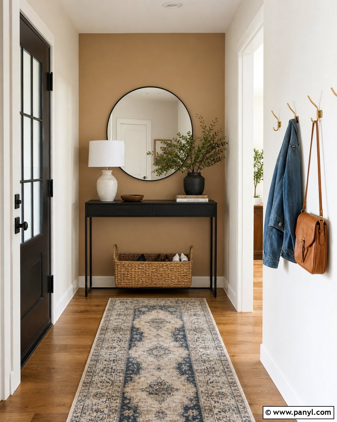 Tan Accent Wall Entryway - 30 Tan Accent Wall Ideas