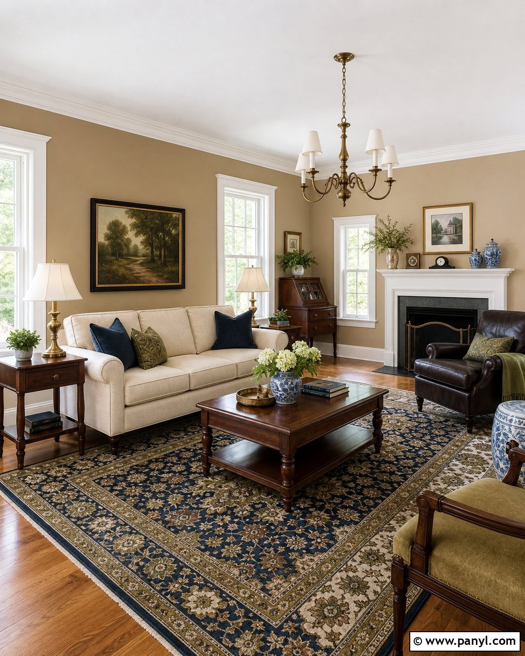 Tan Accent Wall With White Trim - 30 Tan Accent Wall Ideas