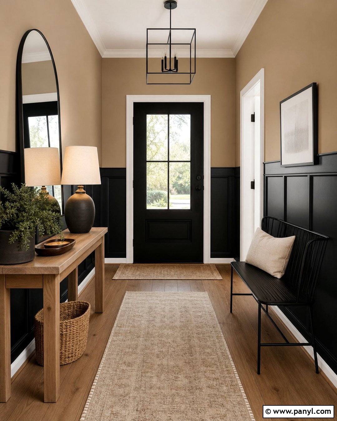 Tan And Black Two Tone Walls - 45 two tone walls