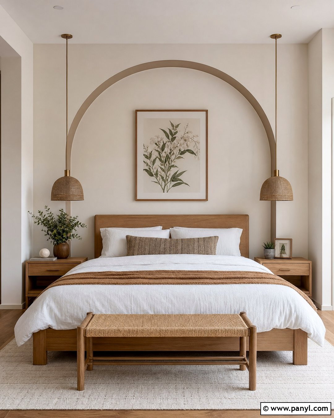 Tan Arched Wall Border - 20 Neutral Color Wall Border Ideas