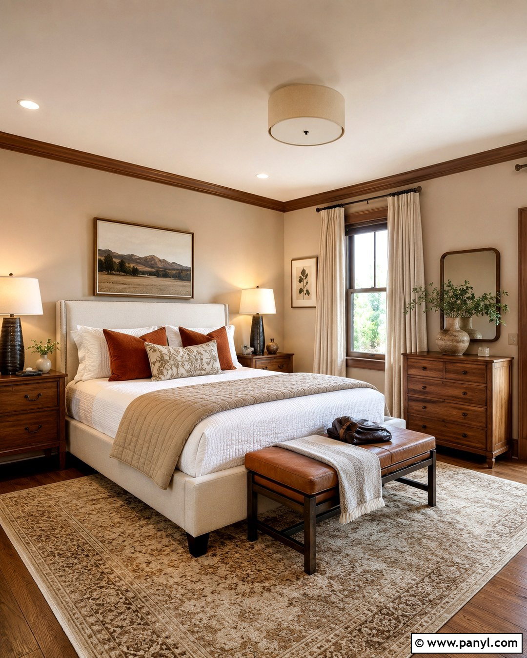 Tan Guest Room With Brown Trim - 20 Tan Walls Brown Trim Ideas