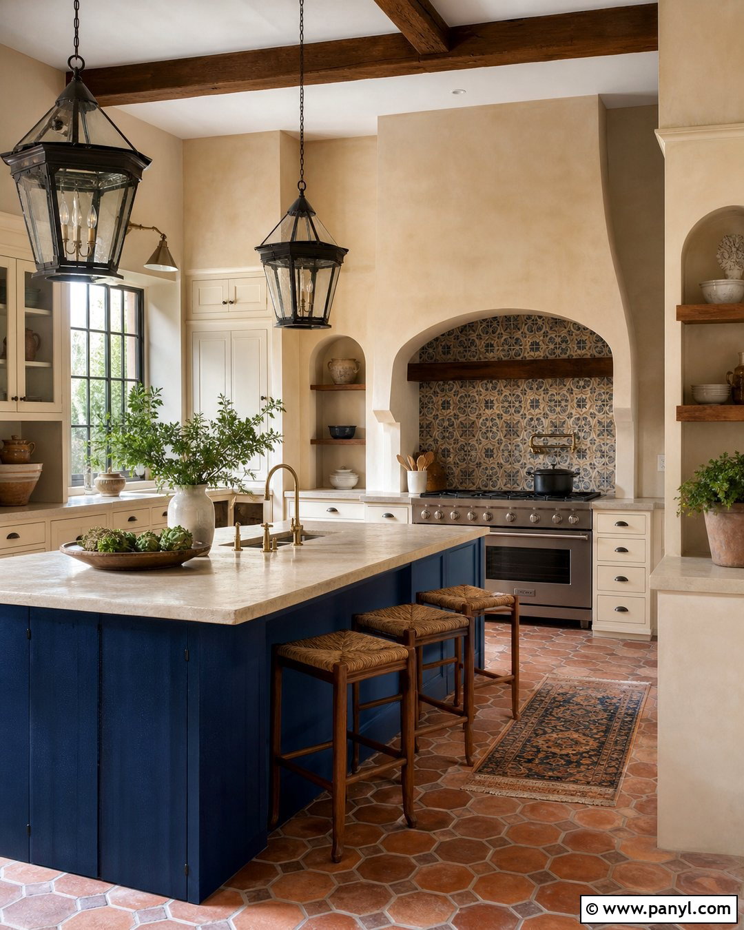 Tan Kitchen Walls In A Mediterranean Kitchen - 30 tan kitchen walls