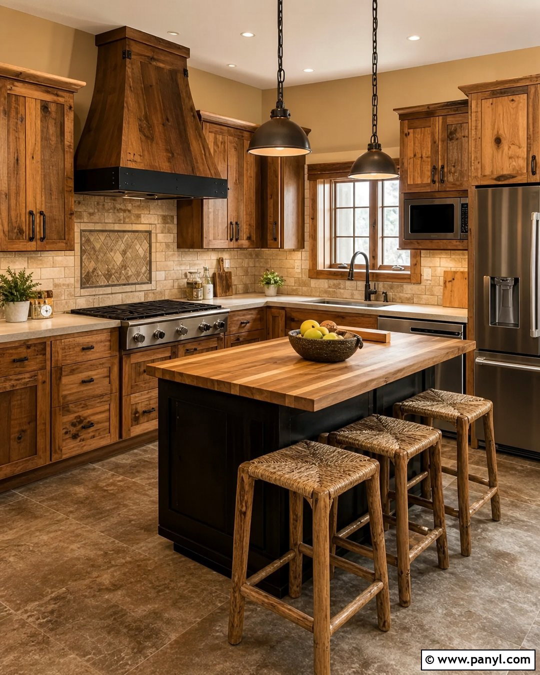 Tan Kitchen Walls In A Rustic Kitchen - 30 tan kitchen walls