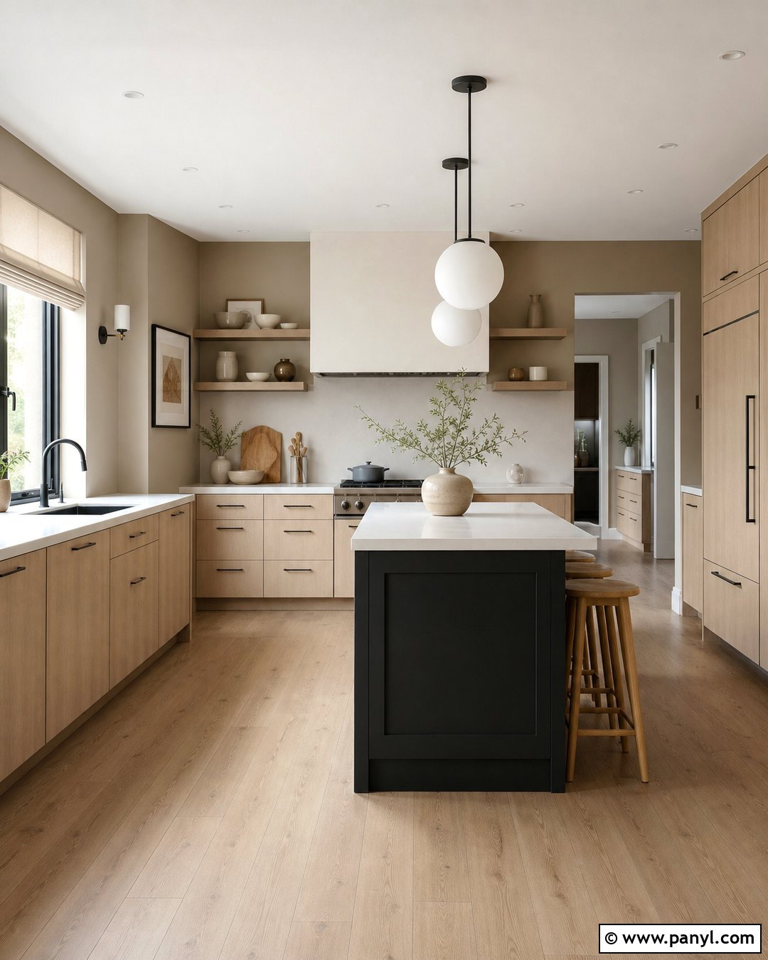 Tan Kitchen Walls In A Scandinavian Kitchen - 30 tan kitchen walls