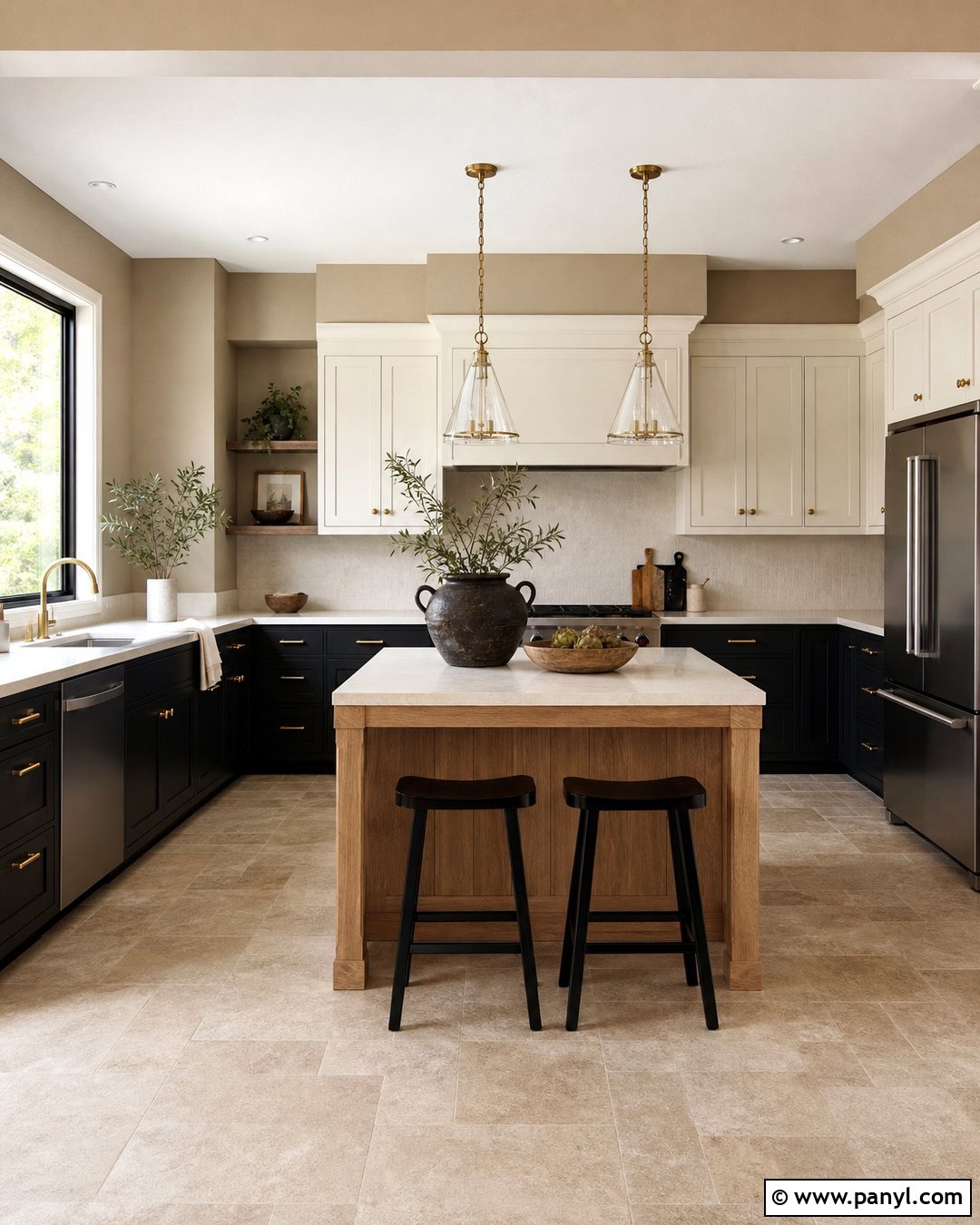 Tan Kitchen Walls With Black Cabinets - 30 tan kitchen walls