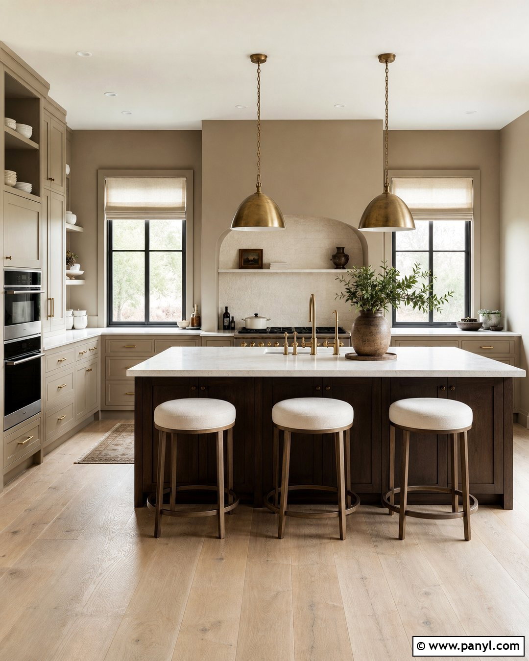 Tan Kitchen Walls With Brass Accents - 30 tan kitchen walls